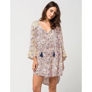 Billabong Floral Take Me Away Mini Tunic Dress/Cover Up - Size L